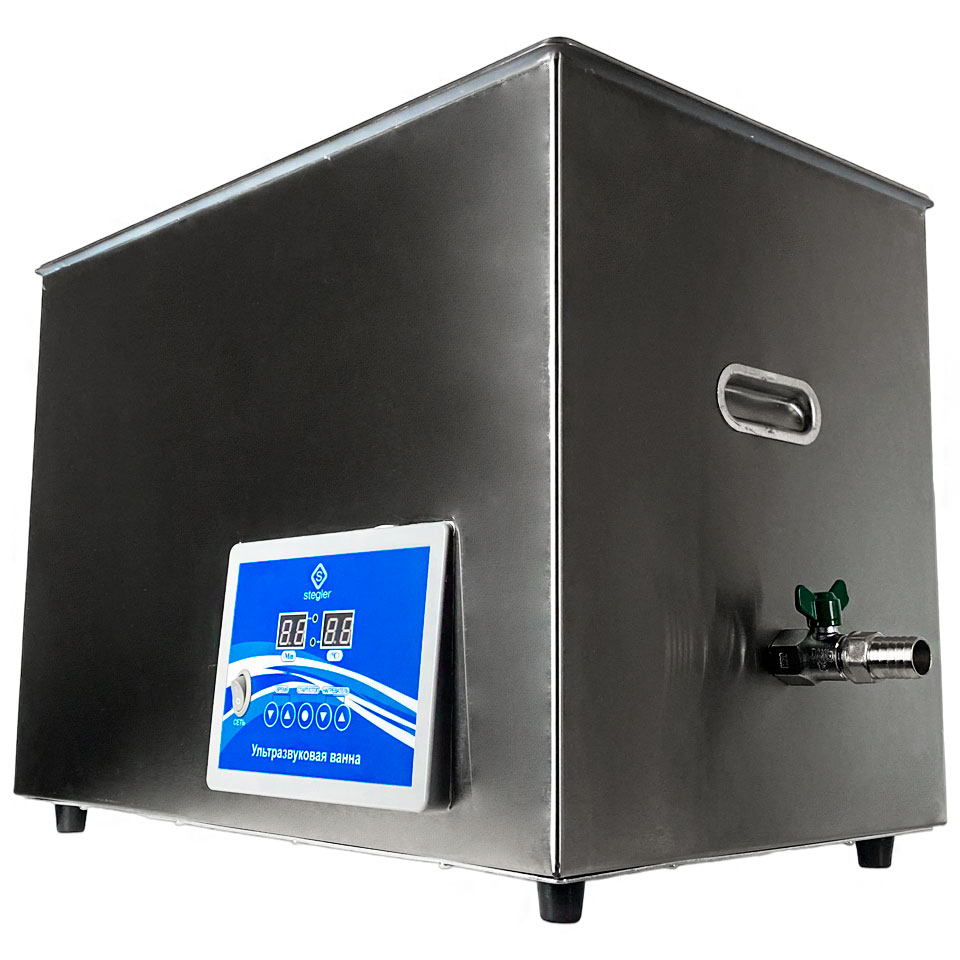 Ультразвуковая ванна (мойка) Stegler 30DT (30 л, 20-80 °C, 720 Вт)